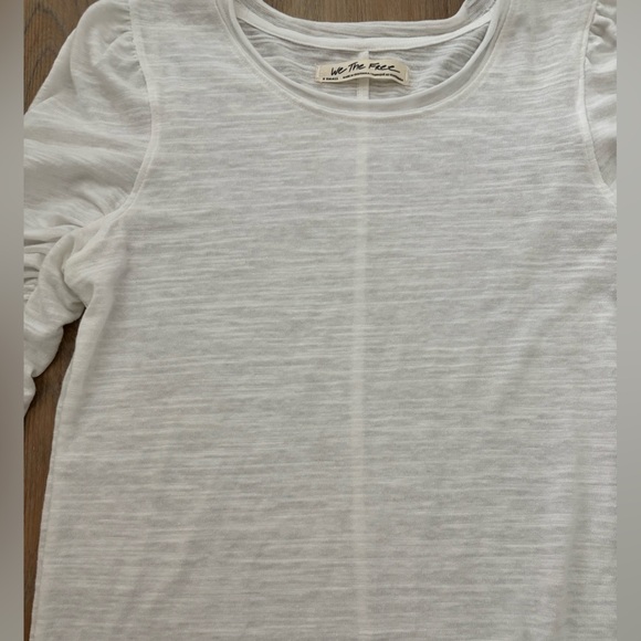 We The Free Cream Long Sleeve Top with Glam Sleeves in size small - Picture 2 of 7